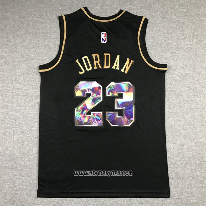 Camiseta Golden Edition Chicago Bulls Michael Jordan #23 2021-22 Negro